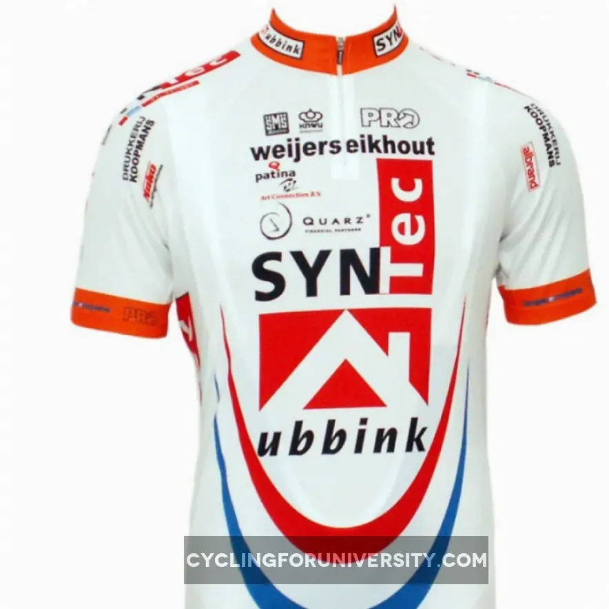 Syntec Ubbink Cycling Jersey Short Sleeve-White Outlet