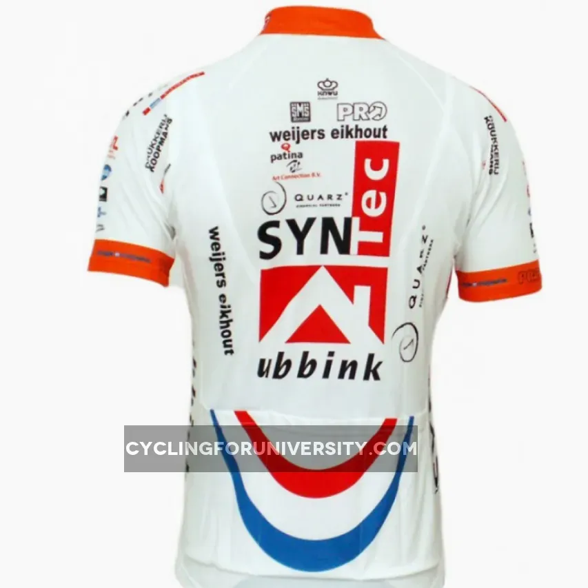 Syntec Ubbink Cycling Jersey Short Sleeve-White Outlet