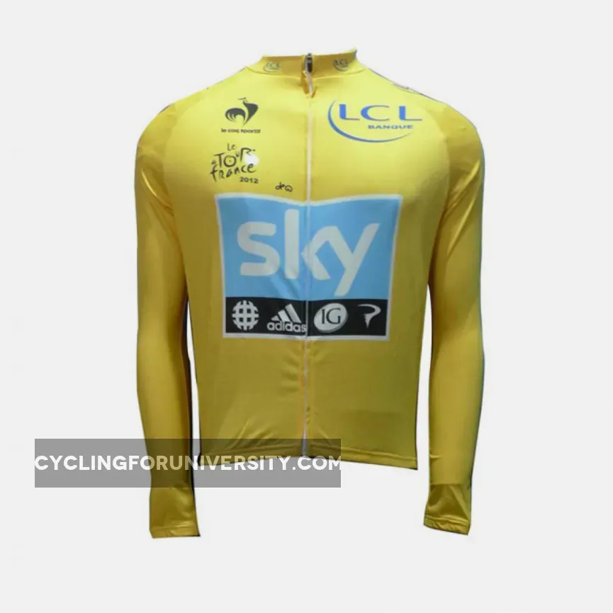 Team SKY Yellow Jersey Long Sleeve Tour De France 2012
