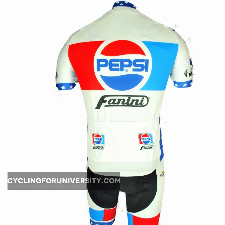 Pepsi Cola Fanini Full Zipper Retro Jersey, PEP18J1