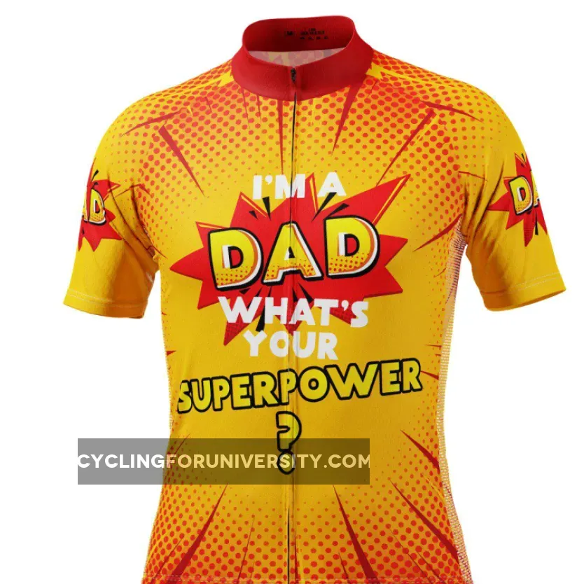 Men's Dad Superpowers Short Sleeve Cycling Jersey Online