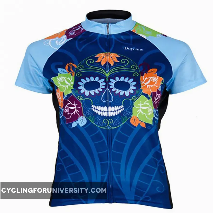 Primal Wear Doyenne Day of the Dead Women's Full Zip Cycling Jersey DAY1J60WTM