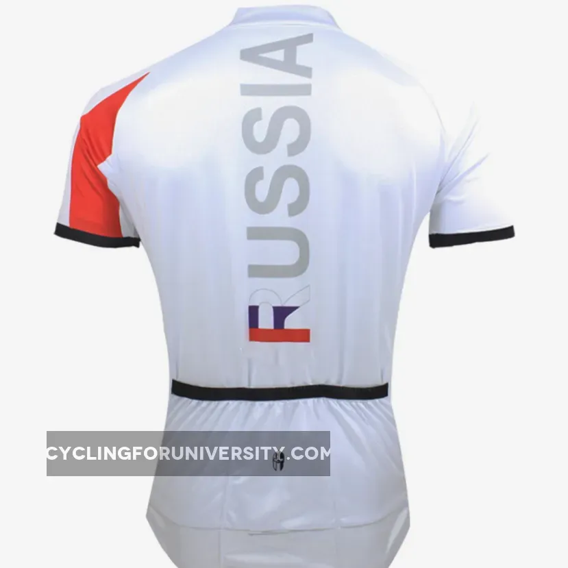 ILPALADINO Russia Simple White Man's Short-sleeve Cycling Jersey Team Jacket T-shirt Summer Spring Autumn Clothes Sportswear Racing Apparel NO.058