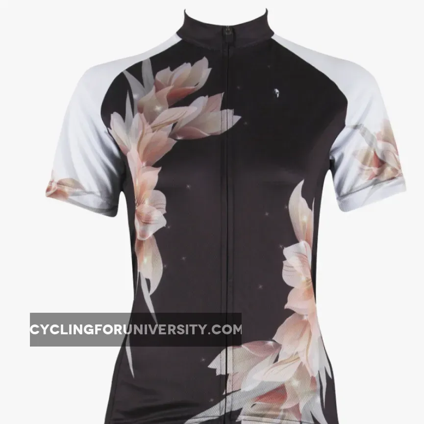 Ilpaladino Lily Black Women Cycling Jerseys Short-sleeve summer Sportswear Gear Pro Cycle Clothing Racing Apparel Outdoor Sports Leisure Biking Shirt NO.279