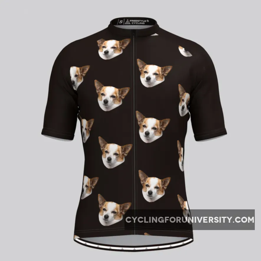 Custom Pup Face V5 Men's Jersey-Black New Releases