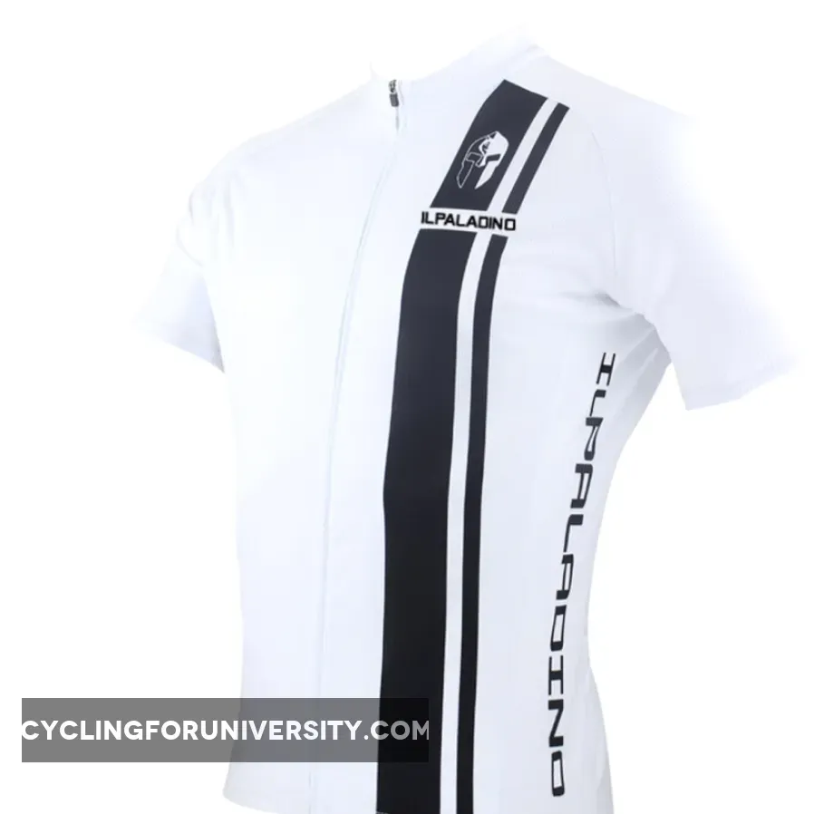 Man's Short-sleeve Cycling Jersey T-shirt Summer White Shirt Black Strip NO.010