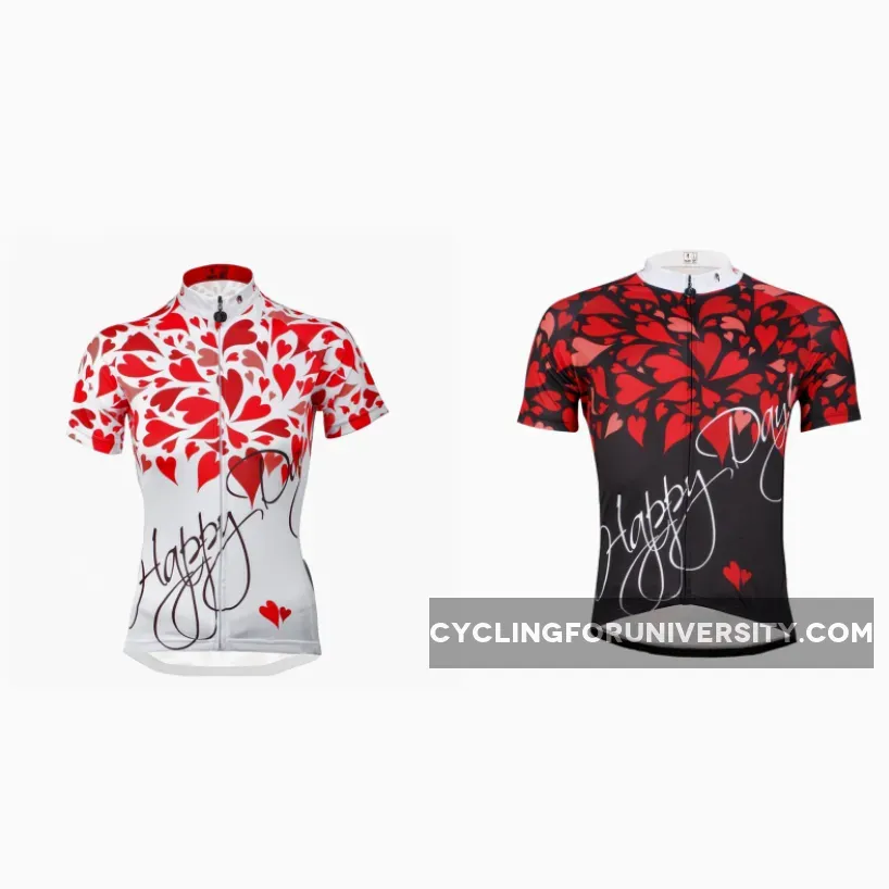 Ilpaladino Lovers/Couples Romantic Red-heart Cycling Jerseys Summer Woman's Men's Sportswear Apparel Outdoor Sports Gear Leisure Biking T-shirt NO. 506/507
