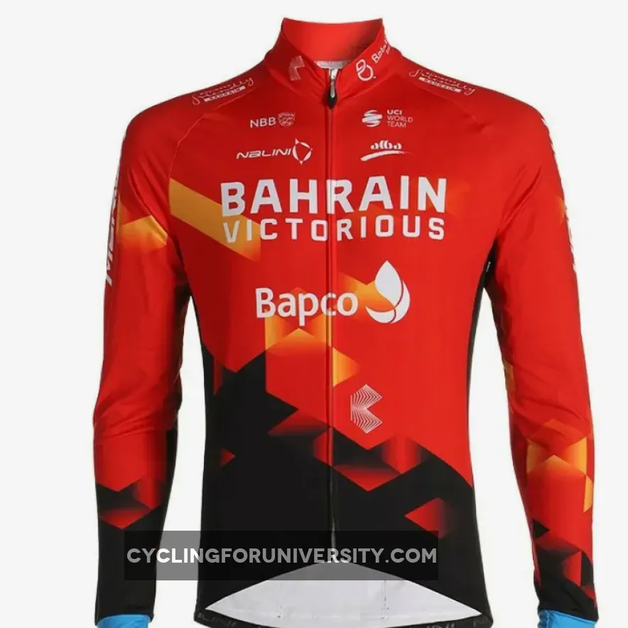 2021 Bahrain Victorious Long Sleeve Jersey, Outlet BAH21L1