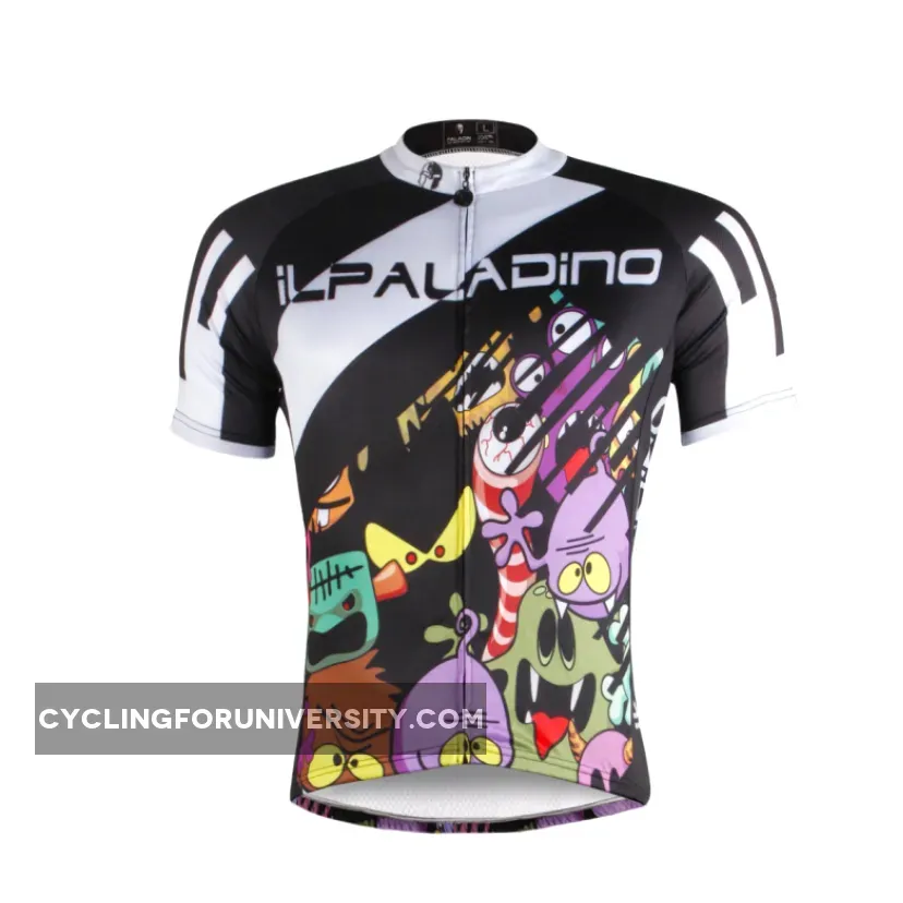 Ilpaladino Scary Monsters Sport Breathable Cycling Jersey Men's Short-Sleeve Bicycling Shirts Summer Quick Dry Apparel Outdoor Sports Gear Leisure Biking T-shirt Wear NO.681