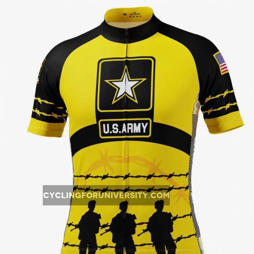 Men's USA Army Troops Barbed Wire Short Sleeve Cycling Jersey / Barbed Wire Shorts