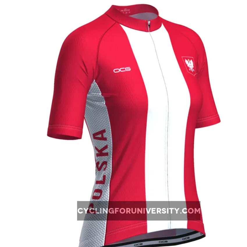 Women's Poland Polska National Flag Cycling Jersey #Jersey Poland