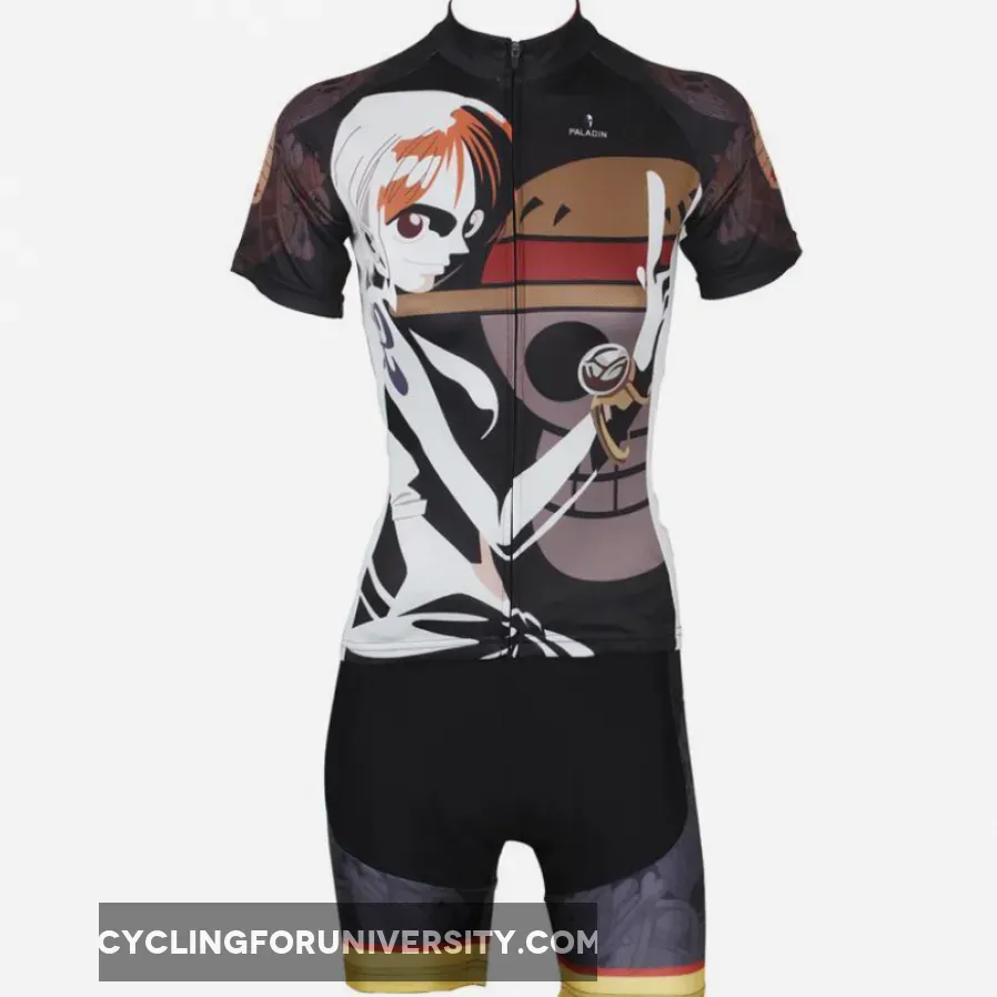 ONE PIECE Series Woman's Short-sleeve Cycling Suit Jersey Team Leisure Jacket T-shirt Pretty Summer Spring Autumn Clothes Sportswear Anime Navigator Nami