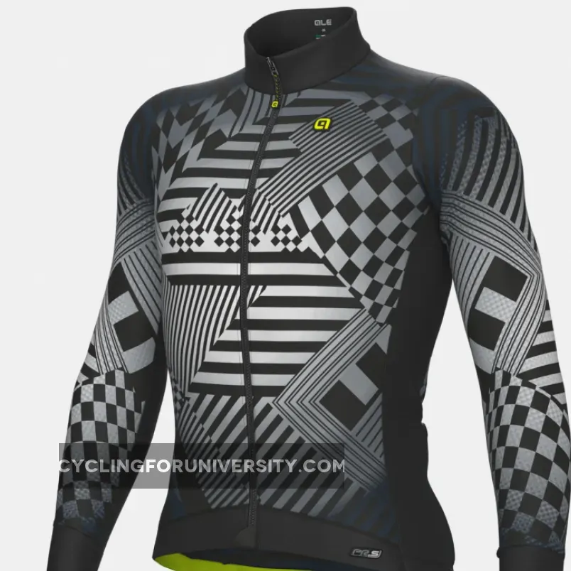 Ale PR-S Checker Long Sleeve Jersey - Grey Brand New