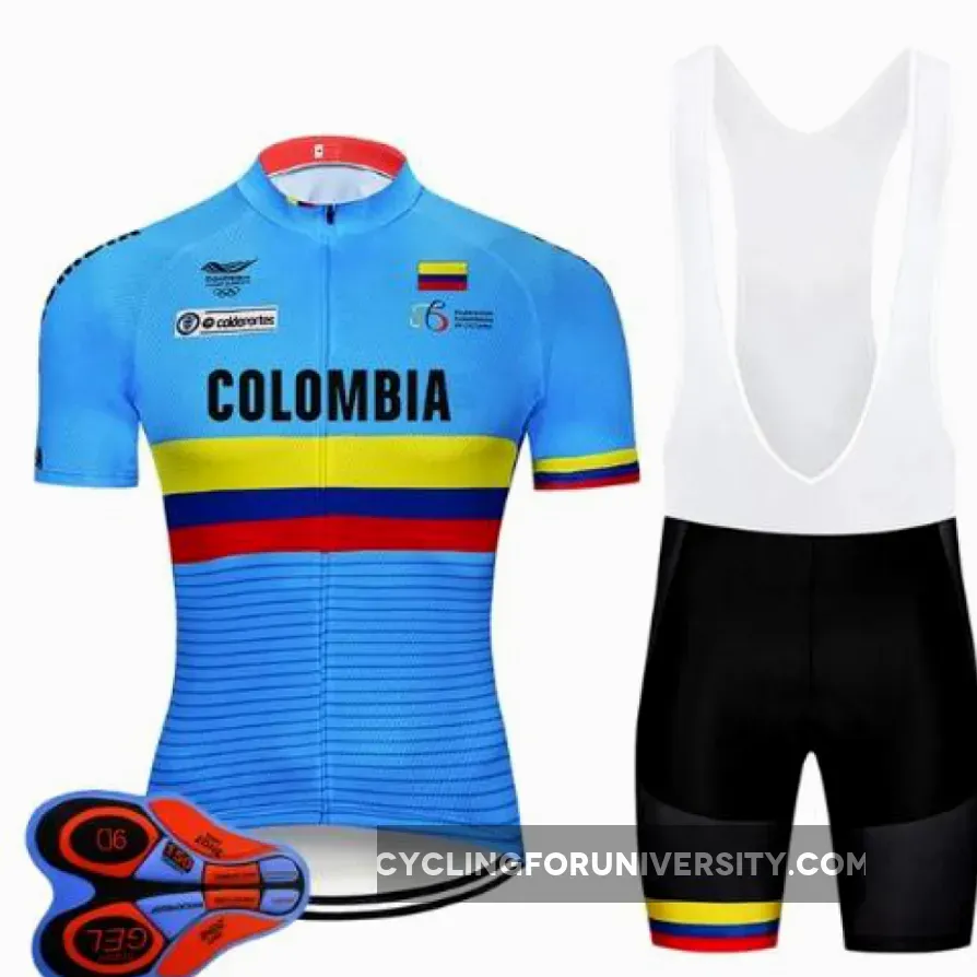Blue Colombia Team Cycling Set Outlet