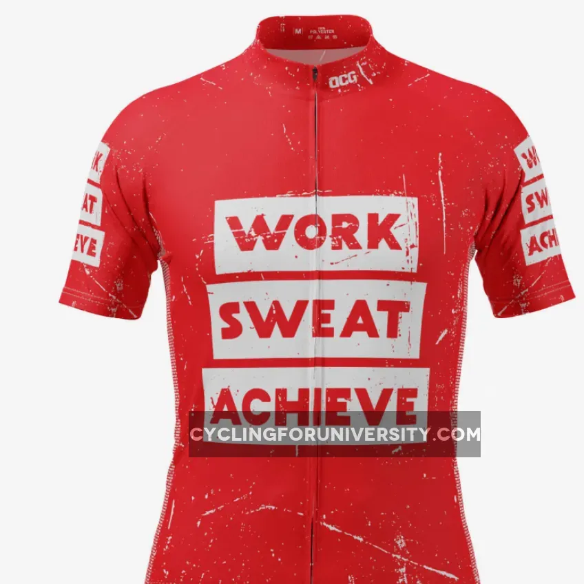 Men's Work Sweat Achieve Short Sleeve Cycling Jersey