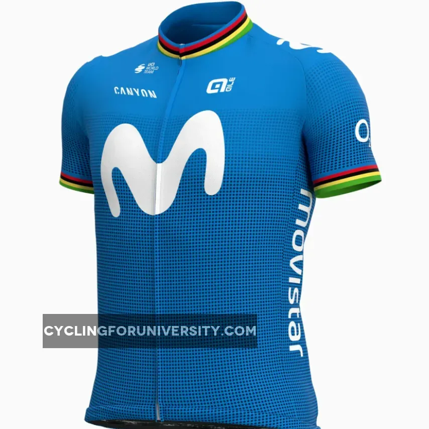 2021 Movistar World Champ Valvarde Full Zipper Jersey, MOV21J3