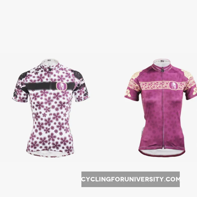 Two Women's Purple Cycling Jerseys Short-sleeve Summer Sportswear gear Pro Cycle Clothing Racing Apparel Outdoor Sports Leisure Biking T-shirt NO.608/631