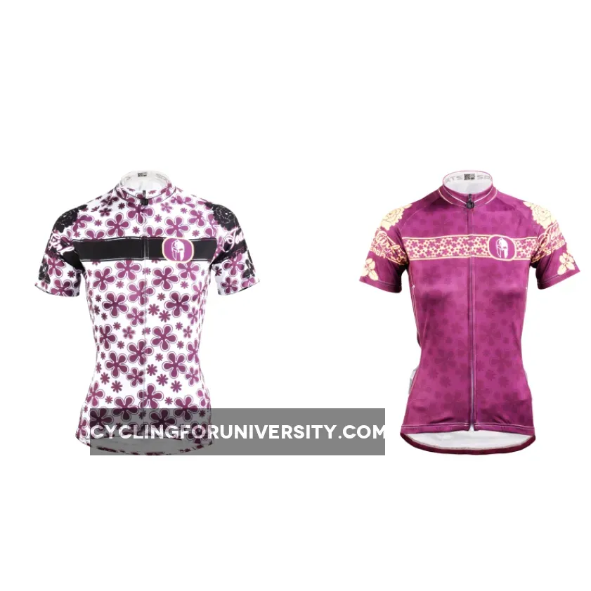 Two Women's Purple Cycling Jerseys Short-sleeve Summer Sportswear gear Pro Cycle Clothing Racing Apparel Outdoor Sports Leisure Biking T-shirt NO.608/631
