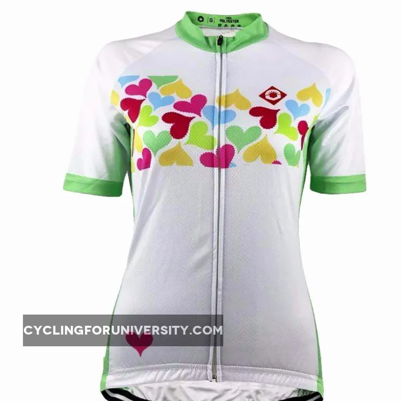 Women's Love Hearts Short Sleeve Cycling Jersey