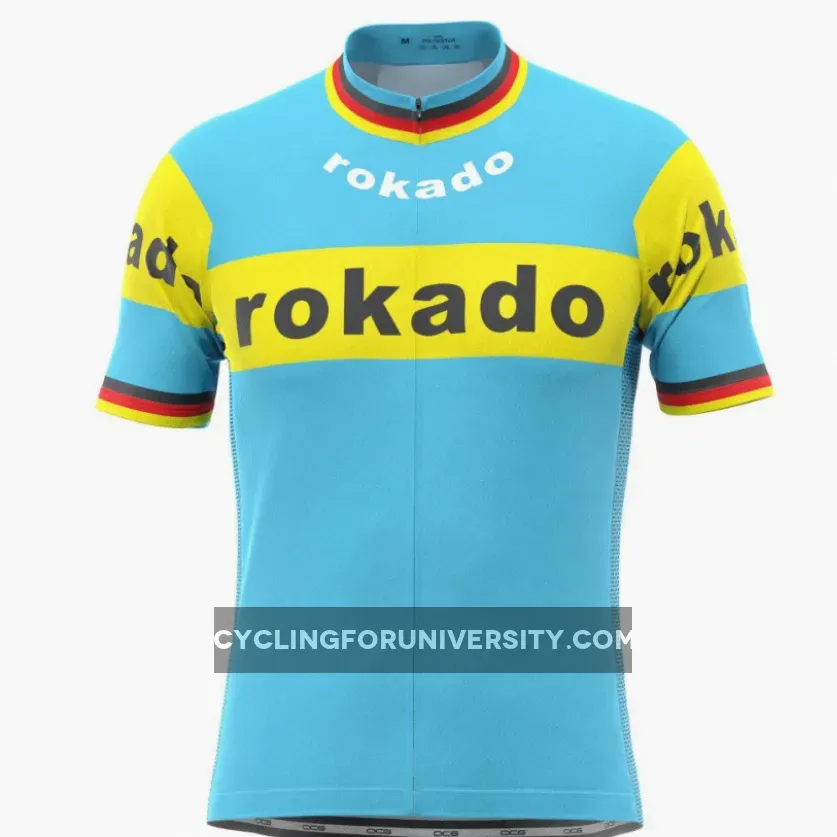 Men's Retro 1973 Team Rokado German Cycling Jersey