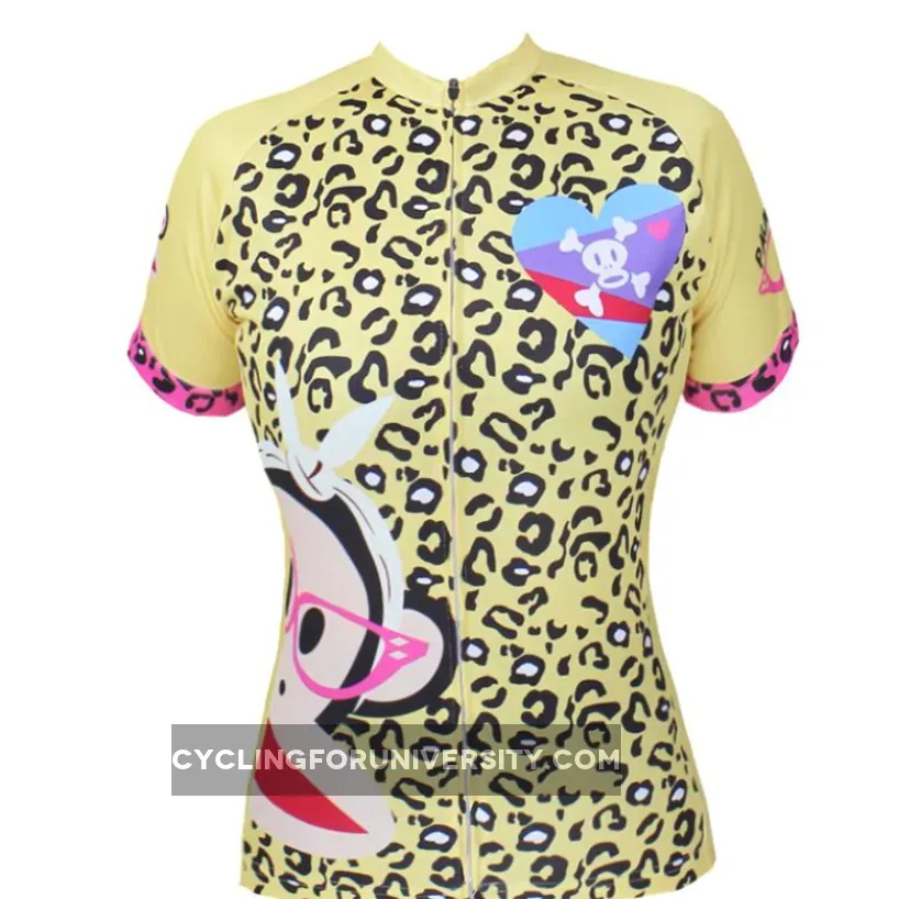Big Mouth Monkey Woman's Short-sleeve Cycling Jersey Summer Paul Frank NO.087