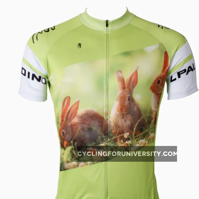 ILPALADINO Rabbit Nature Men's Professional MTB Cycling Jersey Breathable and Quick Dry Comfortable Bike Shirt for Summer NO.561