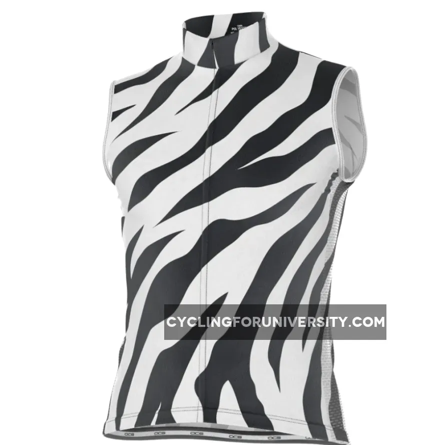 Men's White Tiger Sleeveless Cycling Jersey / Sleeveless Jersey Men