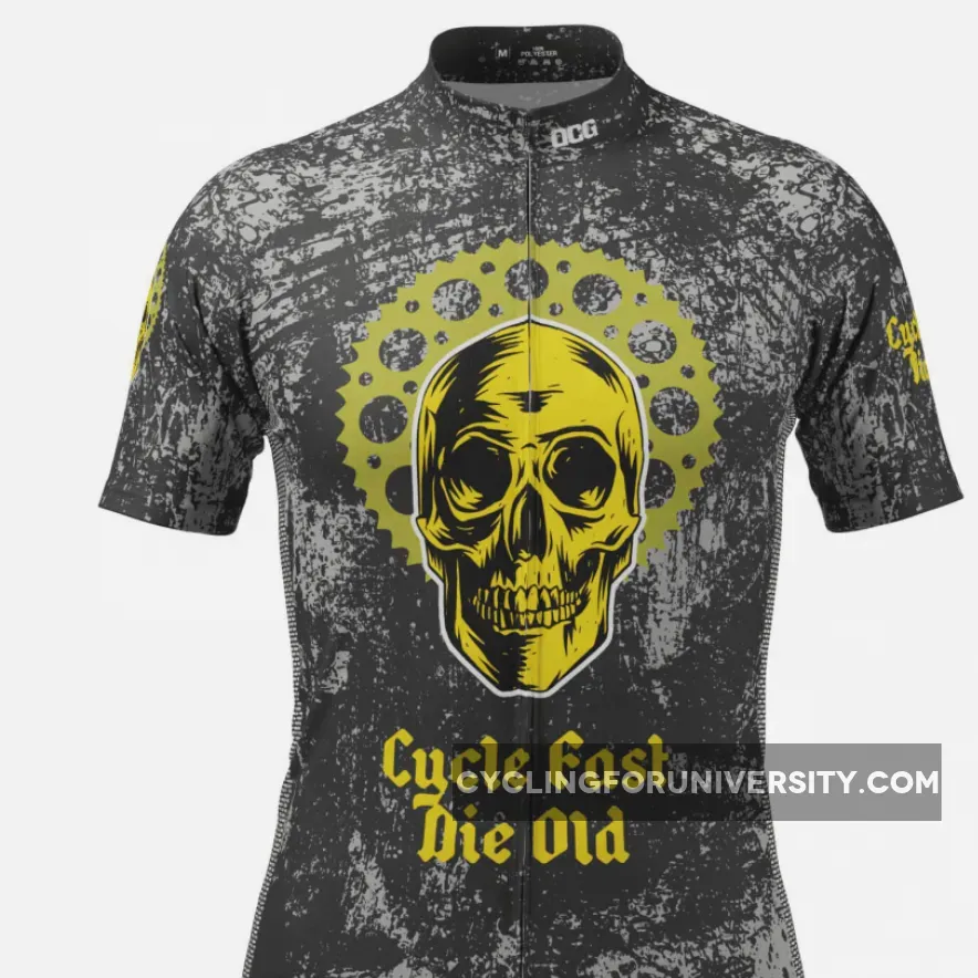 Men's Cycle Fast Die Old Short Sleeve Cycling Jersey, Cyclefast