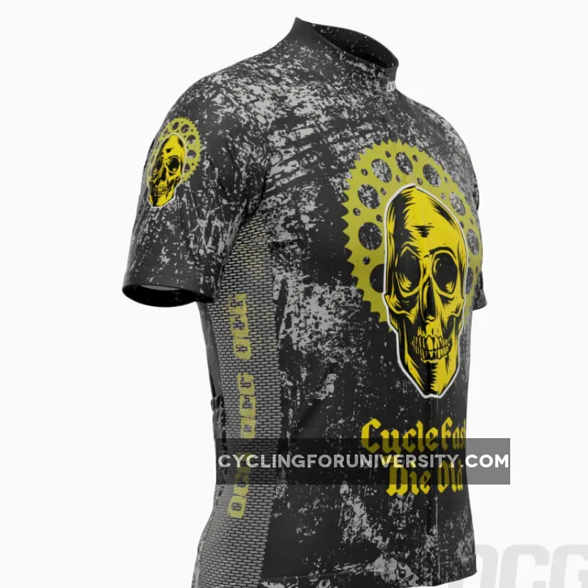 Men's Cycle Fast Die Old Short Sleeve Cycling Jersey, Cyclefast