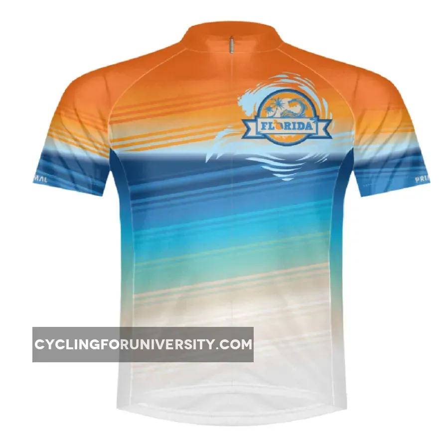 Primal Wear Florida Men's Sport Cut Full Zip Short Sleeve Cycling Jersey #Primal Wear Cycling Jersey FRDAJ20M-M