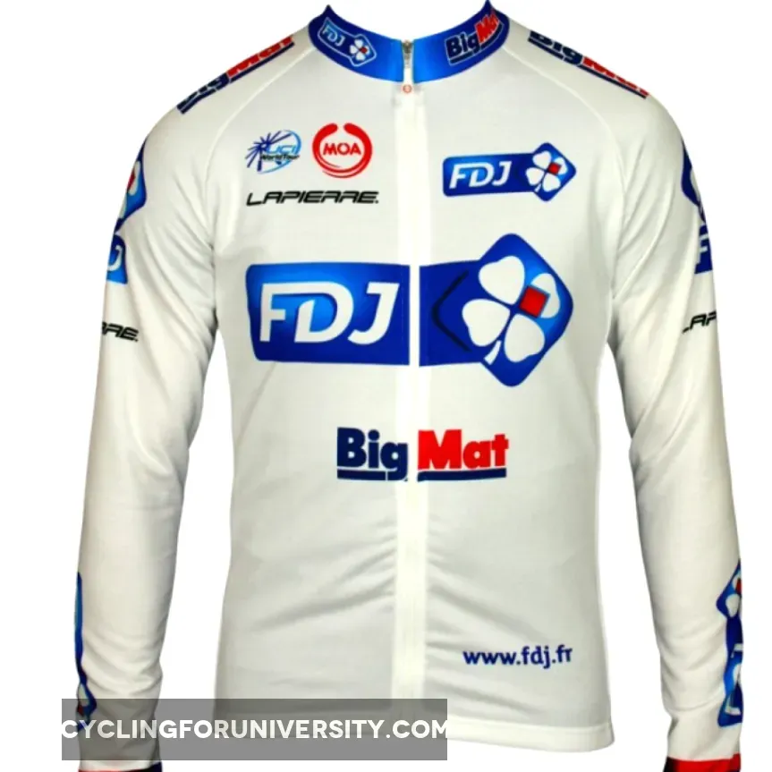 FRANCAISE DES JEUX (FDJ) - BIG MAT 2012 MOA Radsport-Profi-Team- Winter Fleece Long Sleeve Jersey Jacket