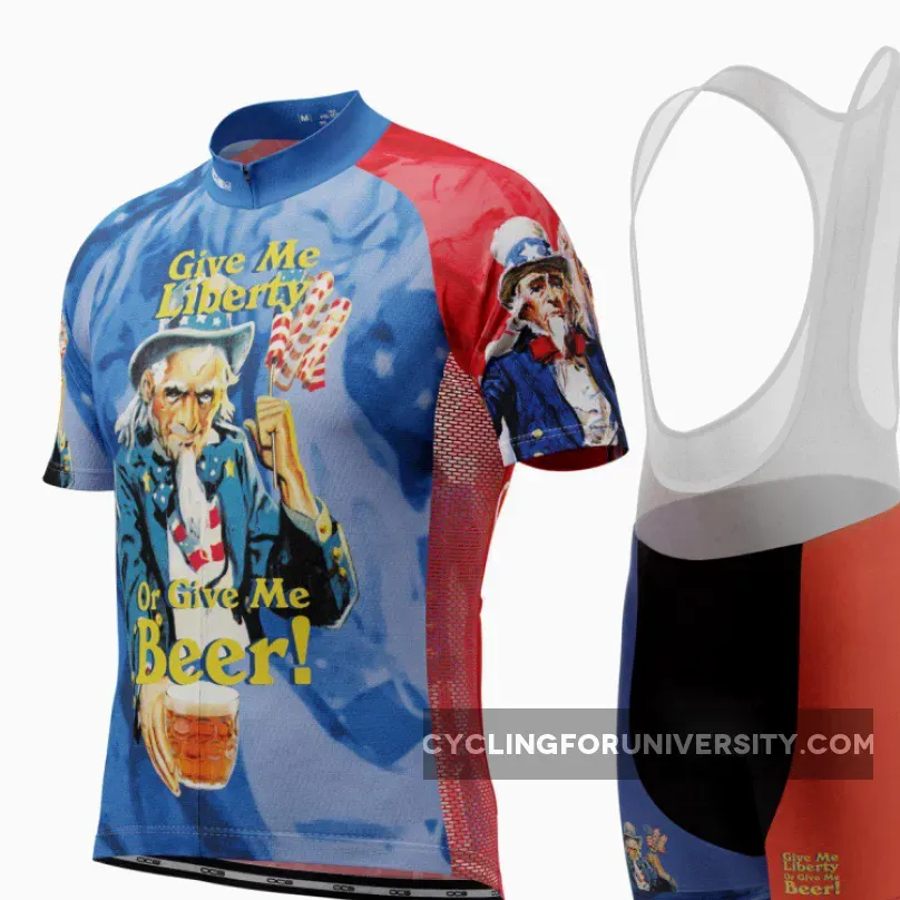 Men's Uncle Sam Liberty or Beer Short Sleeve Cycling Kit