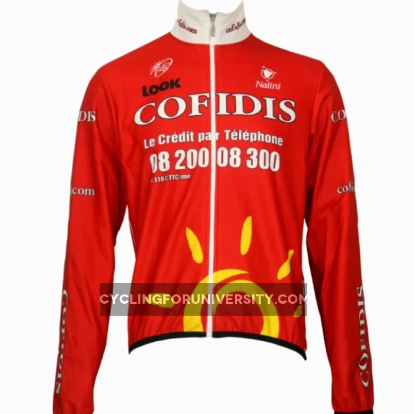 Cofidis 2009 - Radsport-Profi-Team-Winter fleece long sleeve jersey jacket