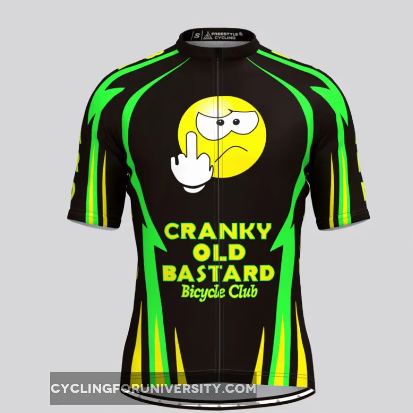 Cranky Old Bastard Men's Cycling Jersey Green Outlet
