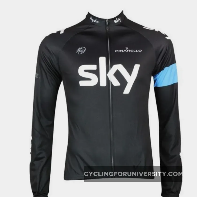 SKY Team 2013 Cycling Long Sleeve Jersey blue armband