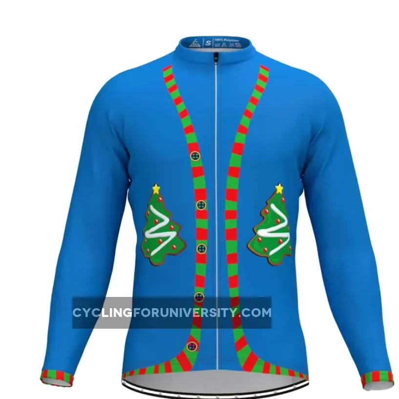 Ugly Christmas Sweater Vest LS Cycling Jersey-Tree For Sale