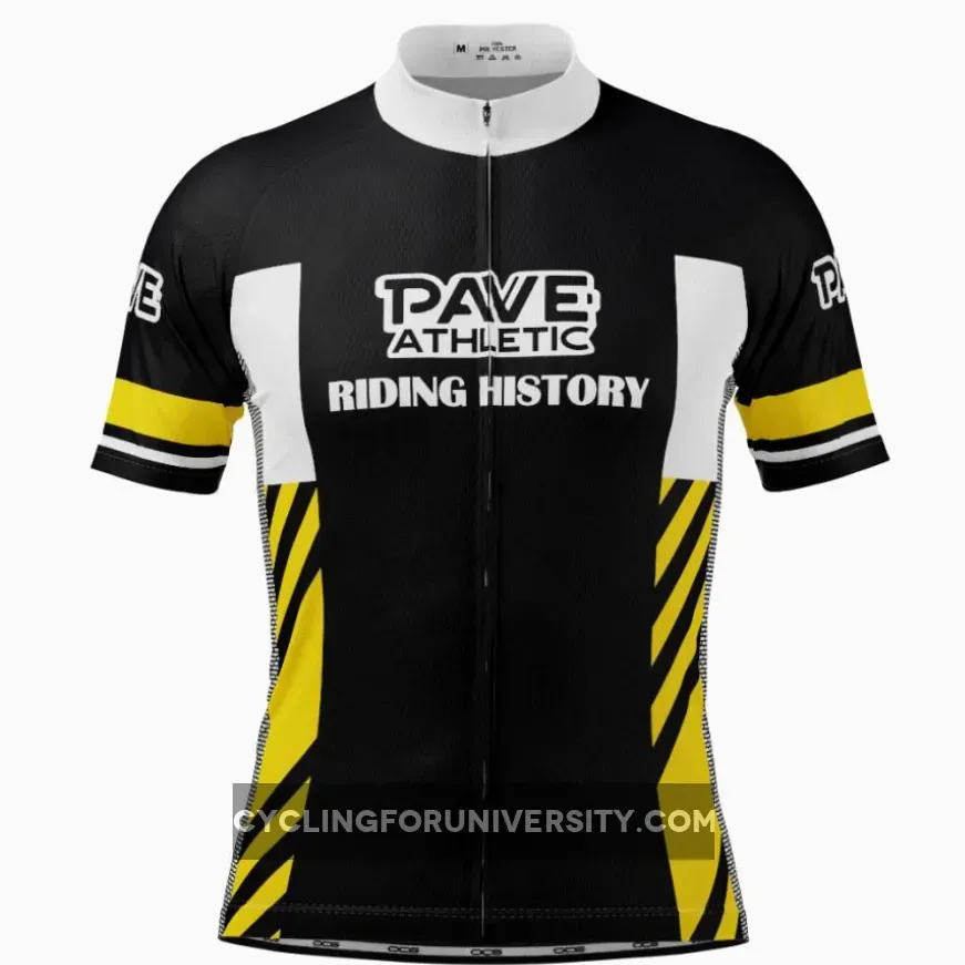 PAVE Athletic Retro Auto Black Short Sleeve Cycling Jersey