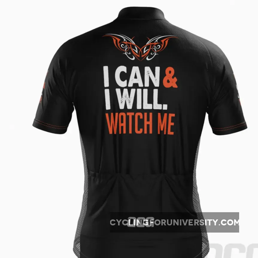 Men's I Can I Will Watch Me Short Sleeve Cycling Jersey
