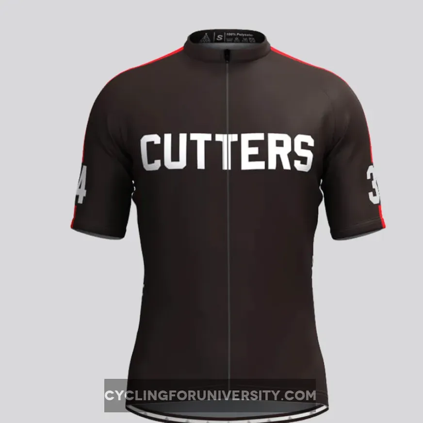 Cutters 1979 Breaking Away Movie Men's Cycling Jersey Black Red