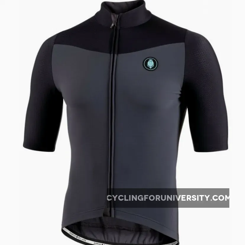 Bianchi Milano Murata Thermal Black Gray Jersey,