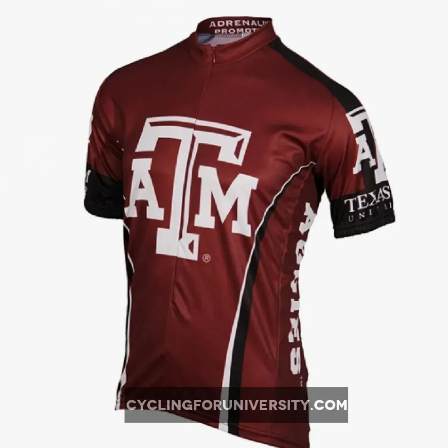 Adrenaline Promo Texas A&M Aggies College 3/4 zip Men's Cycling Jersey, Texas Cycling Jersey