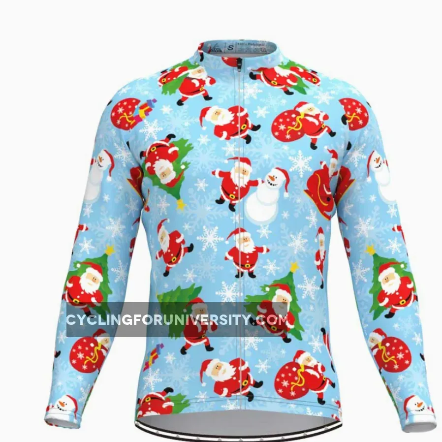 Merry Christmas Santa Gifts Long Sleeve Cycling Jersey