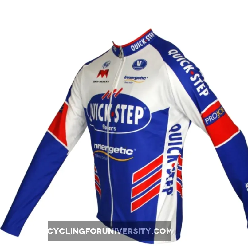 QUICKSTEP 2011 Vermarc Radsport-Profi-Team Winter Fleece Long Sleeve Jersey Jacket