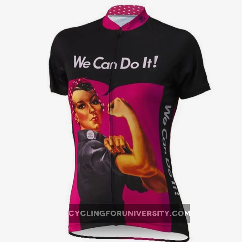 Rosie The Riveter Women's Cycling Jerseys Pink For Sale