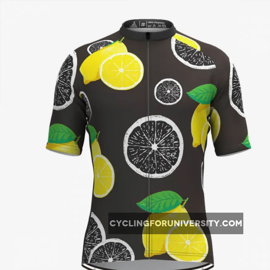 Men's Fruit Print Cycling Jersey - Lemon To Buy