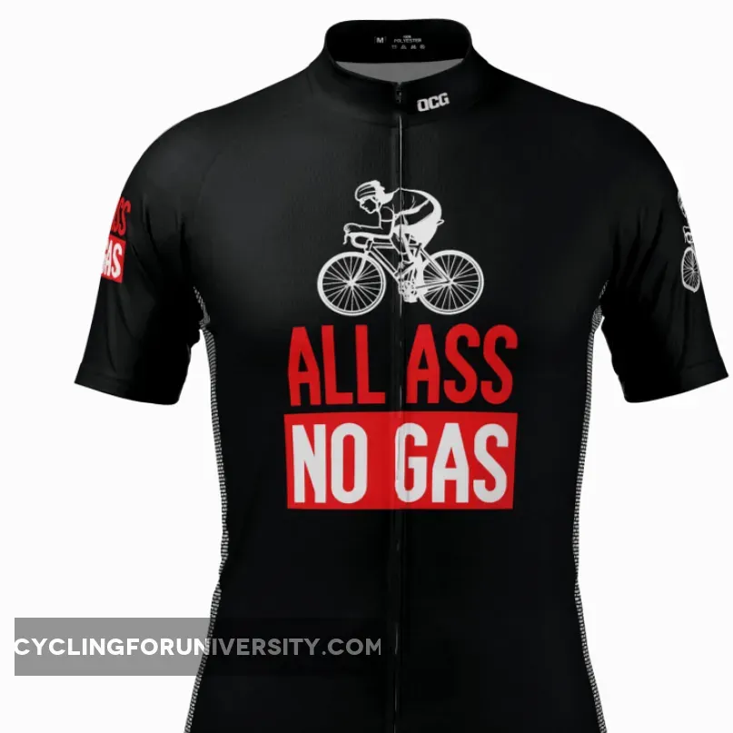 Men's All Ass No Gas Short Sleeve Cycling Jersey Restock