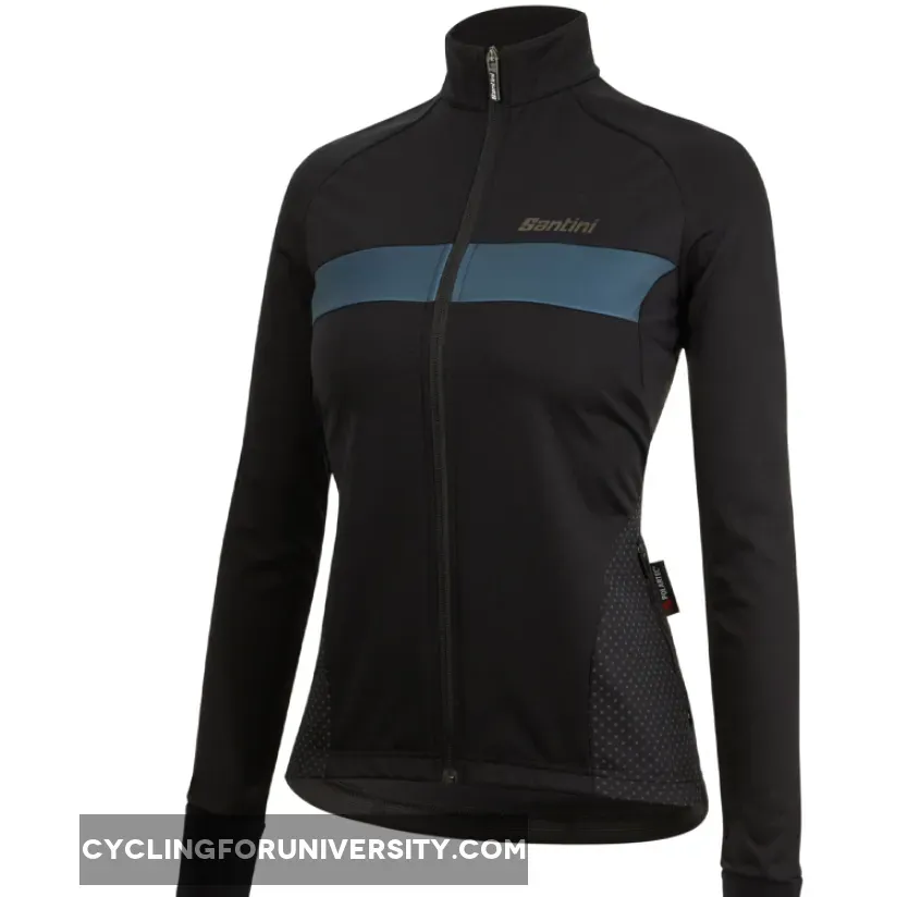 Santini Coral Bengal long sleeves woman jersey - Black