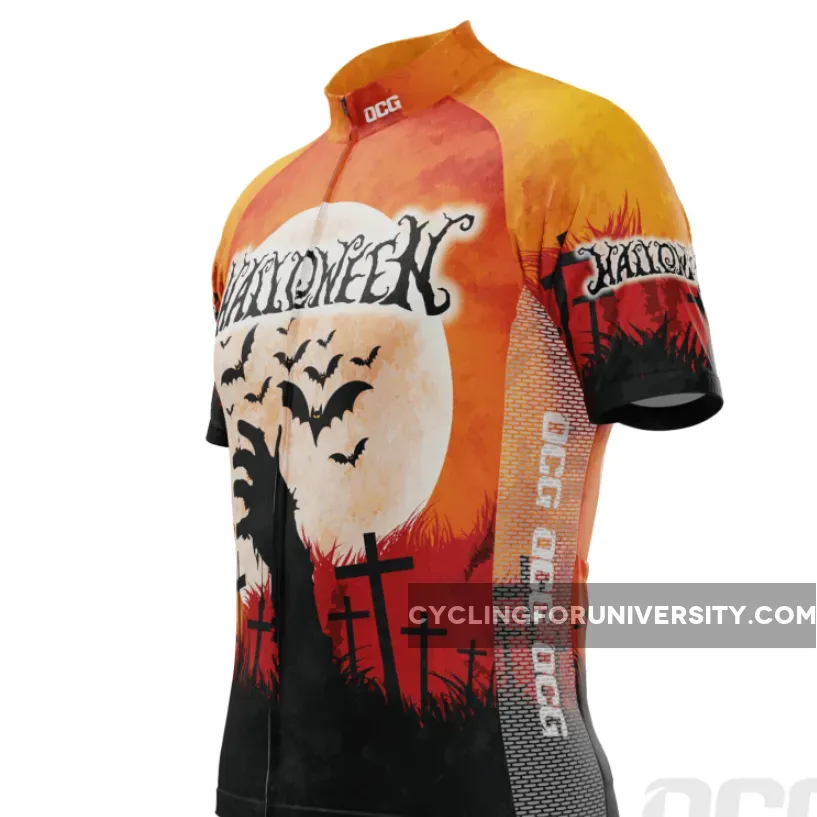 Men's Halloween Zombie Hand Short Sleeve Cycling Jersey