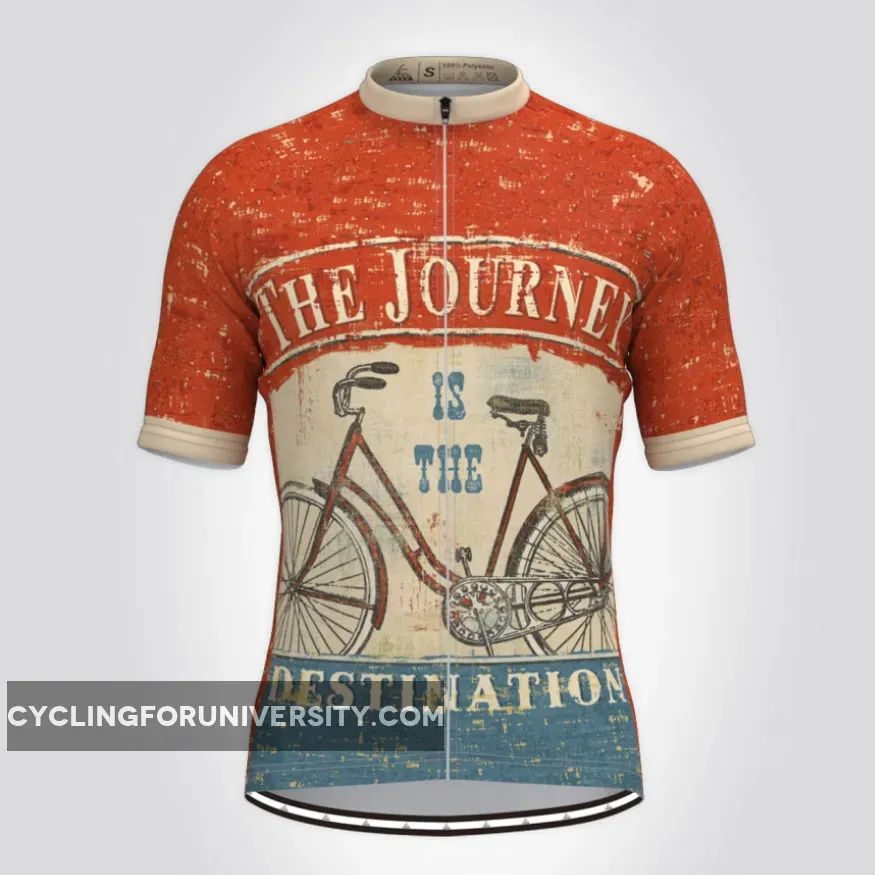 The Journey Is The Destination Cycling Jersey Red Restock