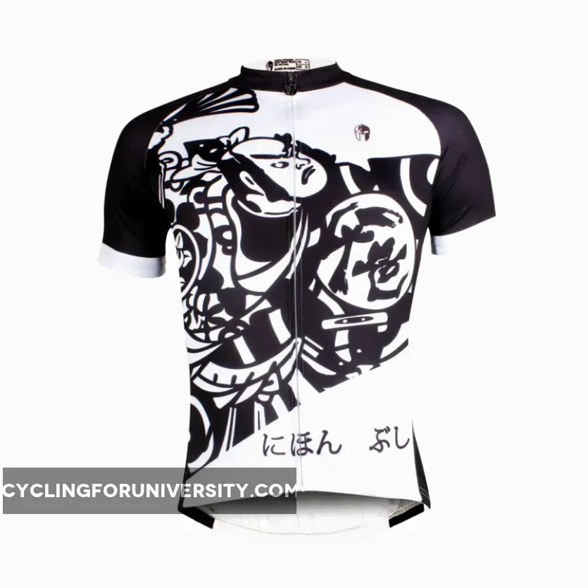 ILPALADINO Japanese Samurai Men's Cycling Jersey MTB Biking Apparel Bike Shirt Breathable and Quick Dry Comfortable Cycling Jersey Apparel Outdoor Sports Gear Leisure Biking T-shirt NO.697